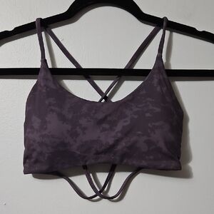 Women's Purple/gray Strappy Bralette W/Removable Pads Size M